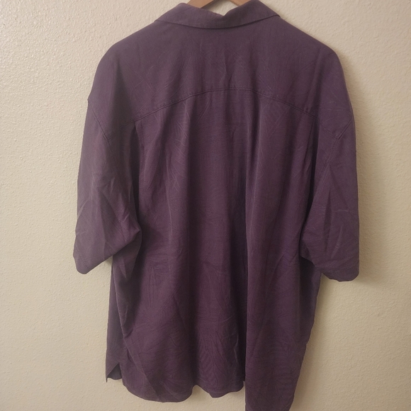 Tommy Bahama Floral Hawaiian 100% Silk Plum Purple Shirt Mens XLX - Picture 7 of 10